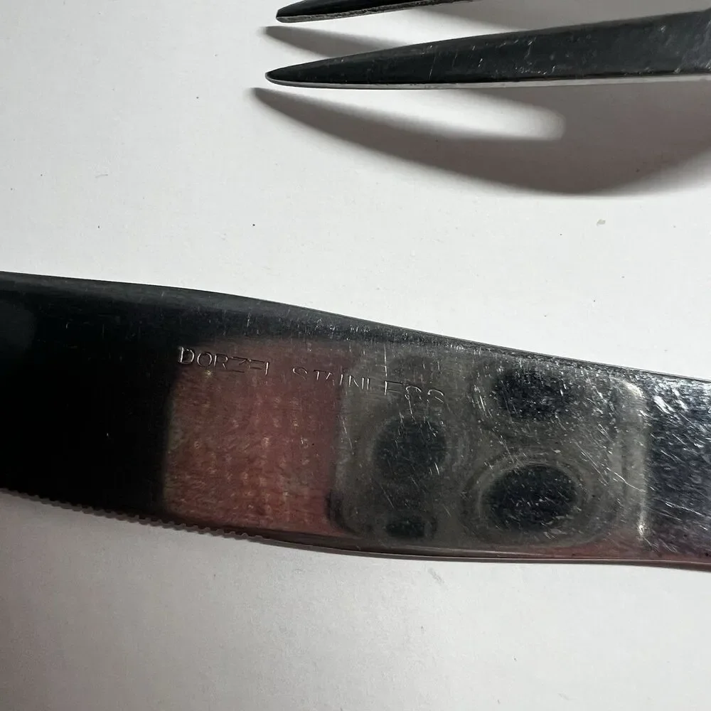 Lot of 2 Vintage Hull Dorzel Embrace Stainless Japan Dinner Knife & Fork